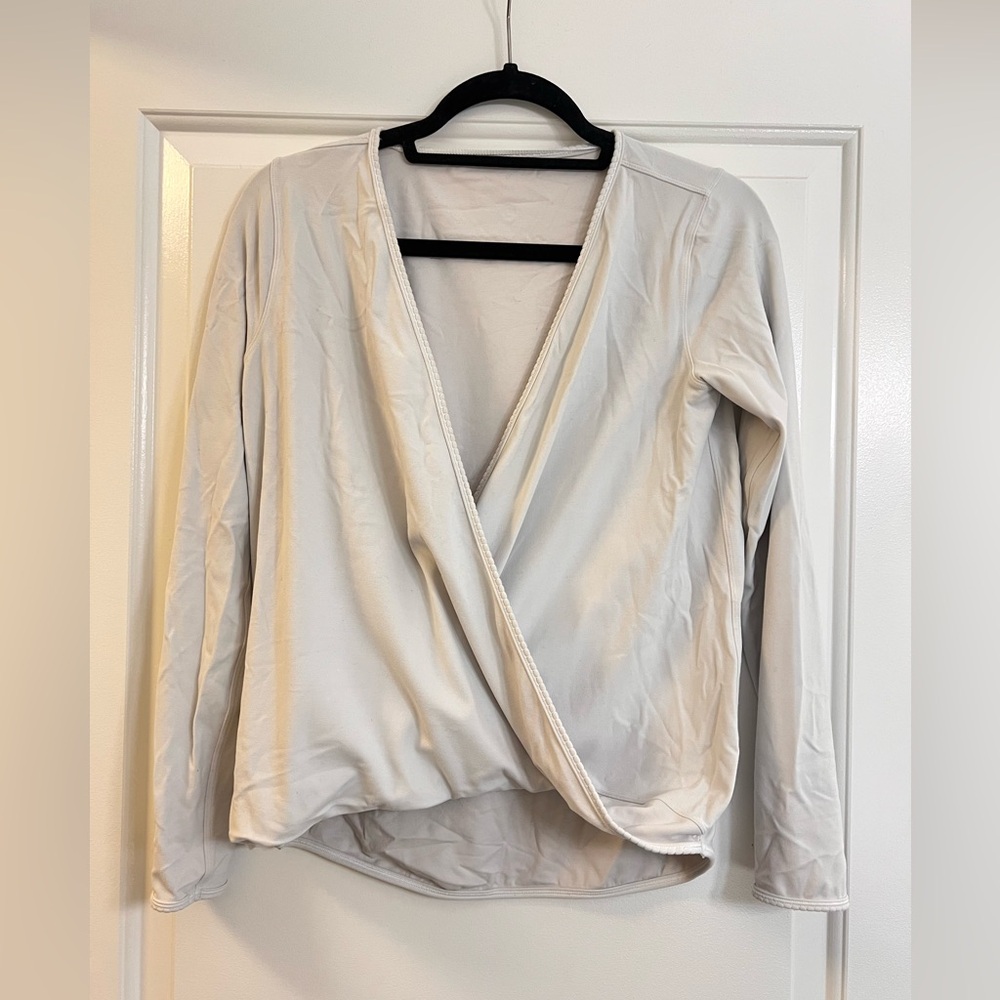 Lululemon Cross Front Wrap Top - White, 6
